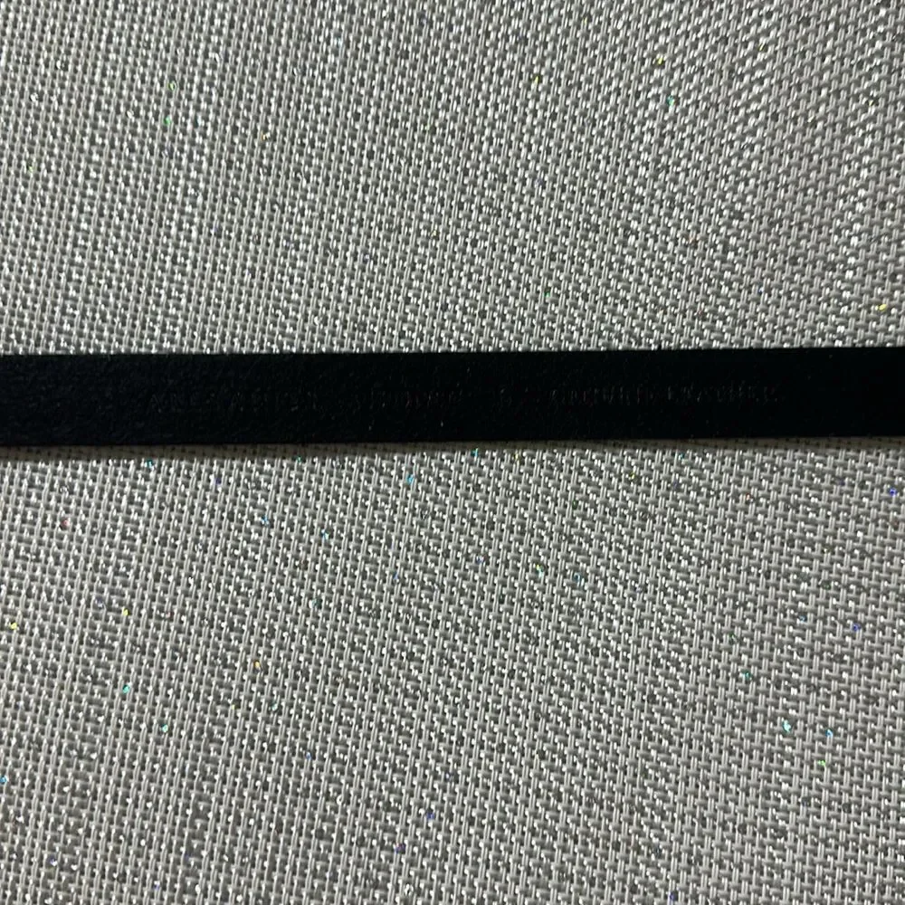 All Saints L Black Genuine Leather Gold Tone Belt